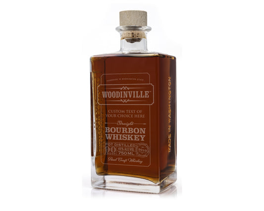 Custom Etched Whiskey Bottle